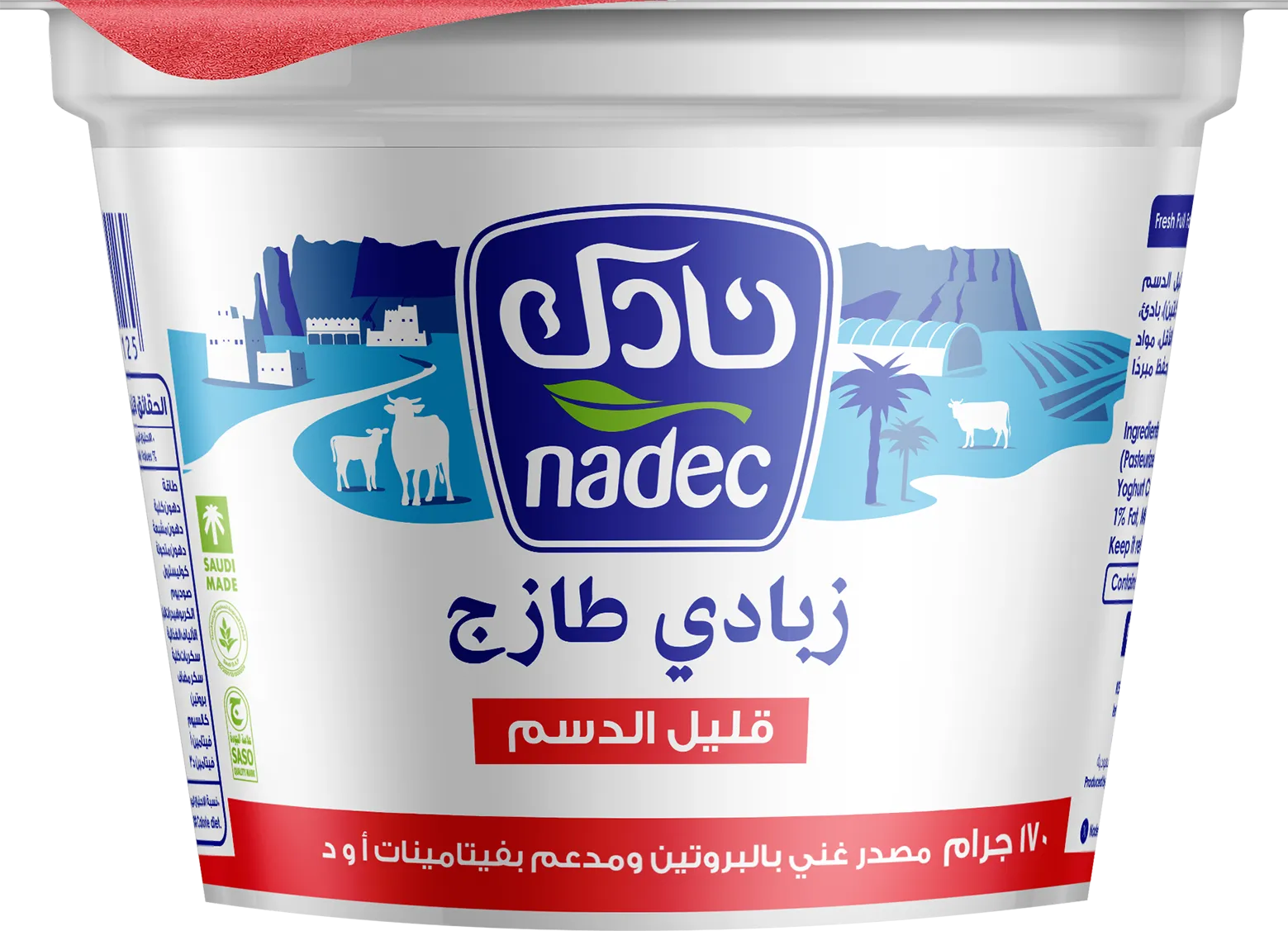 Yoghurt-LF-170g-AR-6281057001125 نادك زبادي طازج قليل الدسم 170 ج - الصورة 1