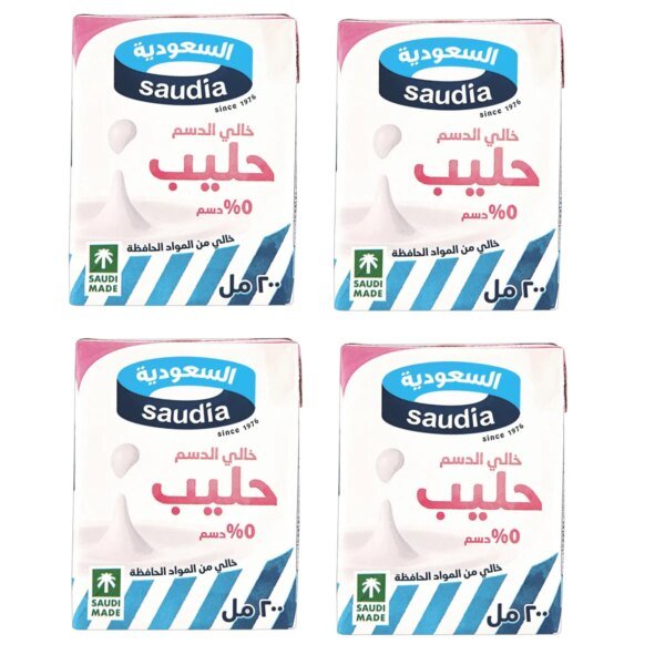 السعودية حليب خالي الدسم 4 حبة 200 مل