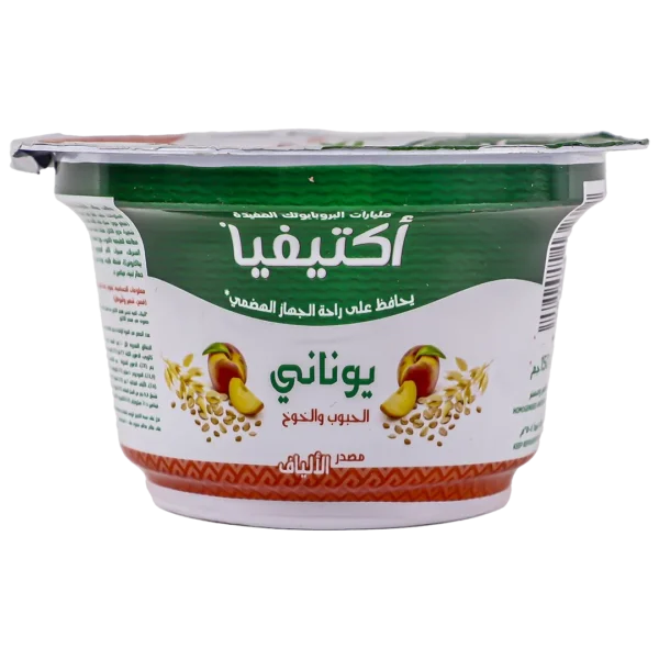 أكتيفيا زبادي يوناني بالحبوب والخوخ 150 ج