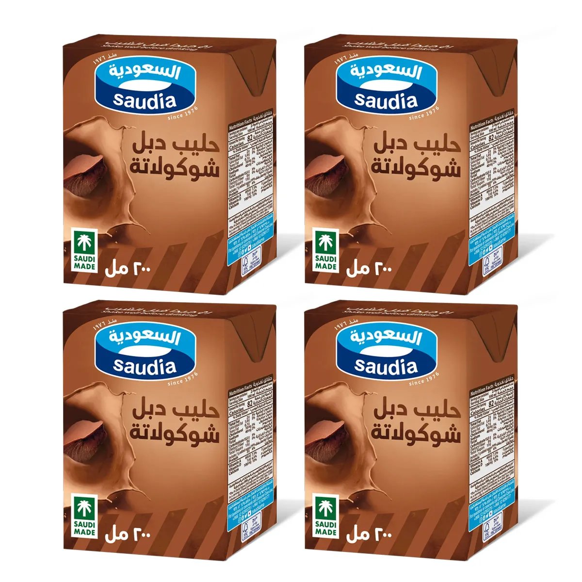 e5946920-0d09-4585-8198-638e310f16c0_18205 السعودية حليب دبل شوكولاتة 4 حبة 200 مل - الصورة 1