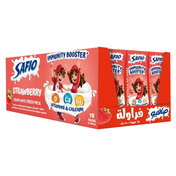 صافيو حليب بالفراولة 18 حبة 185 مل