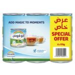 أبو قوس حليب مبخر كامل الدسم 6 حبات 170 ج