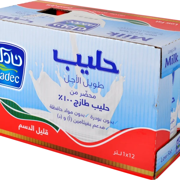 نادك حليب قليل الدسم 12 حبة 1 لتر