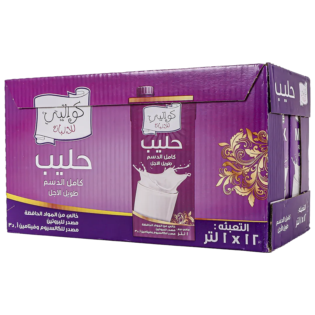 fa2b0c3d-c380-44af-b91c-34230311fab0 كواليتي حليب كامل الدسم 12 حبة 1 لتر - الصورة 1